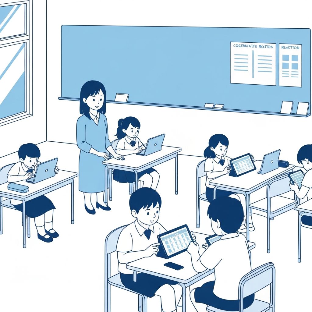 学校での集中力測定